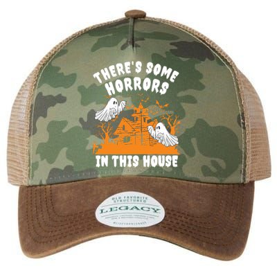 Theres Some Horrors In This House Ghost Halloween Funny Legacy Tie Dye Trucker Hat