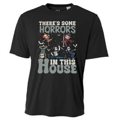 ThereS Some Horrors In This House Funny Horror Characters Cooling Performance Crew T-Shirt