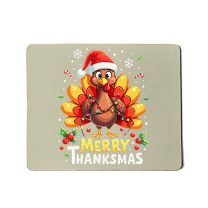 Turkey Santa Happy Merry Thanksmas Thanksgiving Christmas Mousepad