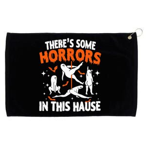 Theres Some Horrors In This House Ghost Pumpkin Halloween Grommeted Golf Towel