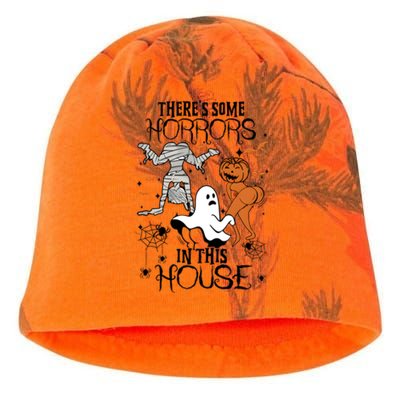 Theres Some Horrors In This House Halloween Funny Mummy Ghost Kati - Camo Knit Beanie