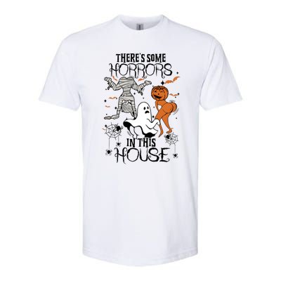 Theres Some Horrors In This House Halloween Funny Mummy Ghost Softstyle® CVC T-Shirt