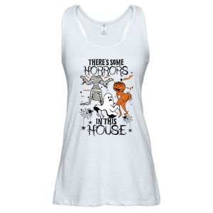 Theres Some Horrors In This House Halloween Funny Mummy Ghost Ladies Essential Flowy Tank