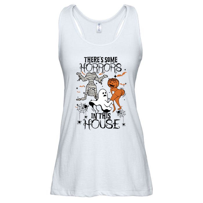 Theres Some Horrors In This House Halloween Funny Mummy Ghost Ladies Essential Flowy Tank