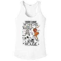 Theres Some Horrors In This House Halloween Funny Mummy Ghost Ladies PosiCharge Competitor Racerback Tank