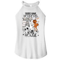 Theres Some Horrors In This House Halloween Funny Mummy Ghost Women's Perfect Tri Rocker Tank