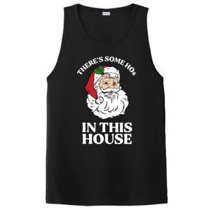 ThereS Some Hos In This House Funny Christmas Santa Claus Gift PosiCharge Competitor Tank