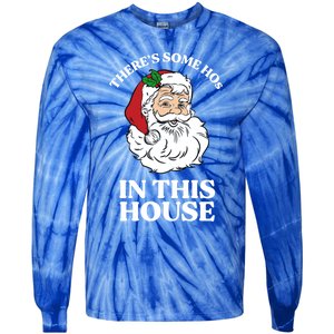 ThereS Some Hos In This House Funny Christmas Santa Claus Gift Tie-Dye Long Sleeve Shirt