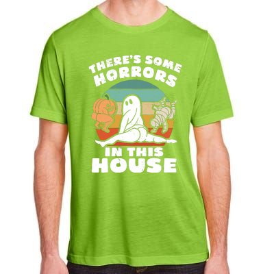 Theres Some Horrors In This House Funny Retro Halloween Boo Ghost Adult ChromaSoft Performance T-Shirt