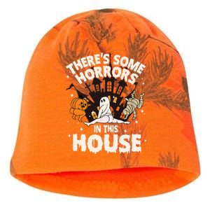 Theres Some Horrors In This House Ghost Halloween Funny Kati - Camo Knit Beanie