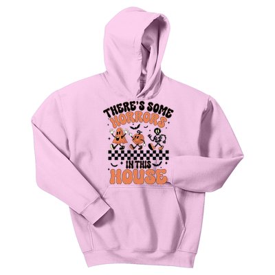 Theres Some Horrors In This House Ghost Pumpkin Halloween Kids Hoodie