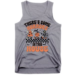 Theres Some Horrors In This House Ghost Pumpkin Halloween Tank Top