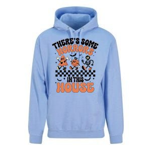 Theres Some Horrors In This House Ghost Pumpkin Halloween Unisex Surf Hoodie