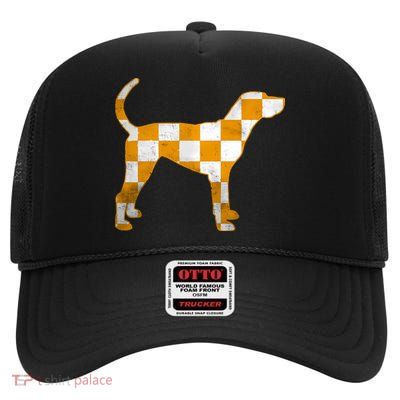 Tennessee Smokey Hound Dog Tn High Crown Mesh Back Trucker Hat