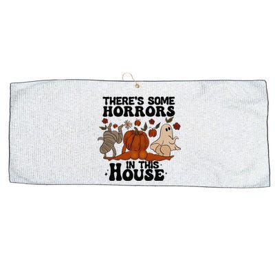 Theres Some Horrors In This House Funny Halloween Twerk Large Microfiber Waffle Golf Towel