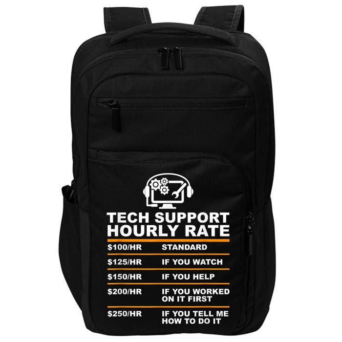 Tech Support Hourly Rate, Tech Computer Geek Gifts Impact Tech Backpack