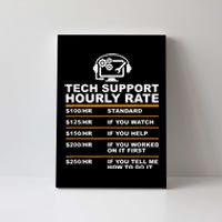 Tech Support Hourly Rate, Tech Computer Geek Gifts Canvas