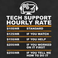 Tech Support Hourly Rate, Tech Computer Geek Gifts Trucker Hat