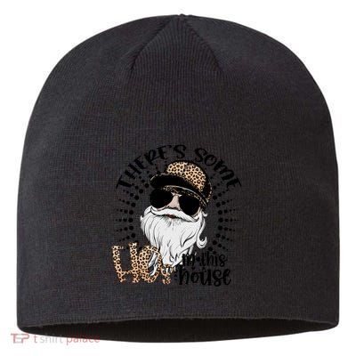 There's Some Hos In This House Funny Santa Claus Christmas Sustainable Beanie
