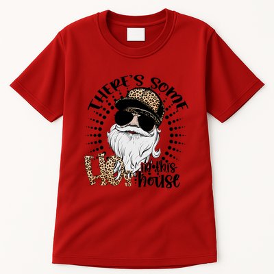 There's Some Hos In This House Funny Santa Claus Christmas Tall T-Shirt