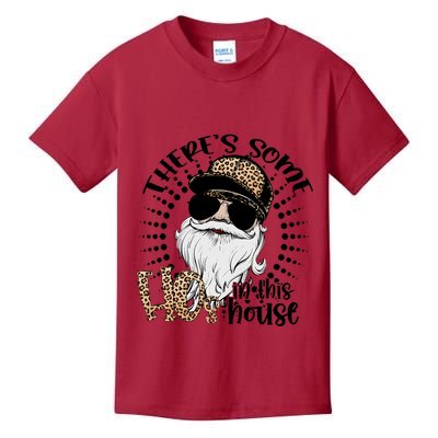 There's Some Hos In This House Funny Santa Claus Christmas Kids T-Shirt