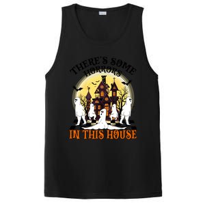 Theres Some Horrors In This House Pumpkin Ghost Halloween Gift PosiCharge Competitor Tank