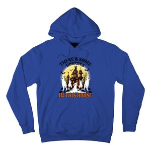 Theres Some Horrors In This House Pumpkin Ghost Halloween Gift Hoodie