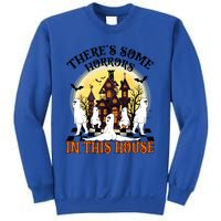 Theres Some Horrors In This House Pumpkin Ghost Halloween Gift Sweatshirt