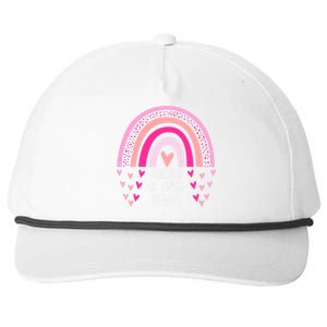 Teacher Sweet Hearts Rainbow PreK Teacher Valentines Day Snapback Five-Panel Rope Hat