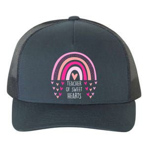 Teacher Sweet Hearts Rainbow PreK Teacher Valentines Day Yupoong Adult 5-Panel Trucker Hat