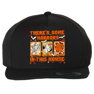 Theres Some Horrors In This House Oversized Wool Snapback Cap