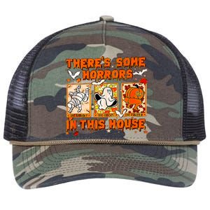 Theres Some Horrors In This House Oversized Retro Rope Trucker Hat Cap