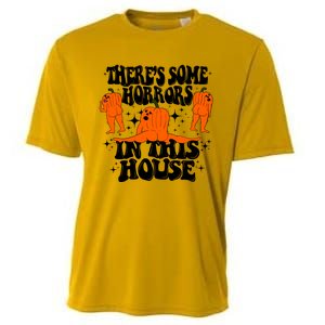 Theres Some Horrors In This House Pumpkin Ghost Halloween Great Gift Cooling Performance Crew T-Shirt