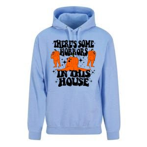 Theres Some Horrors In This House Pumpkin Ghost Halloween Great Gift Unisex Surf Hoodie