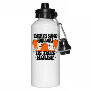 Theres Some Horrors In This House Pumpkin Ghost Halloween Great Gift Aluminum Water Bottle