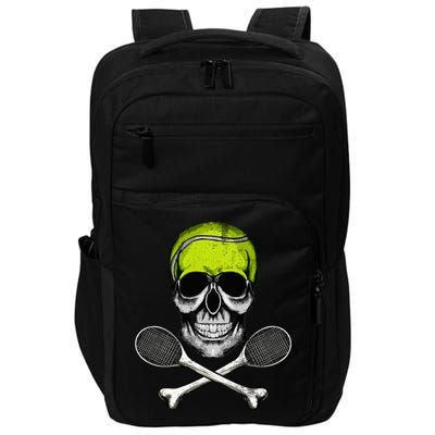 Tennis Skull Halloween Spooky Tennis Halloween Impact Tech Backpack