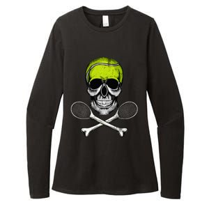 Tennis Skull Halloween Spooky Tennis Halloween Womens CVC Long Sleeve Shirt