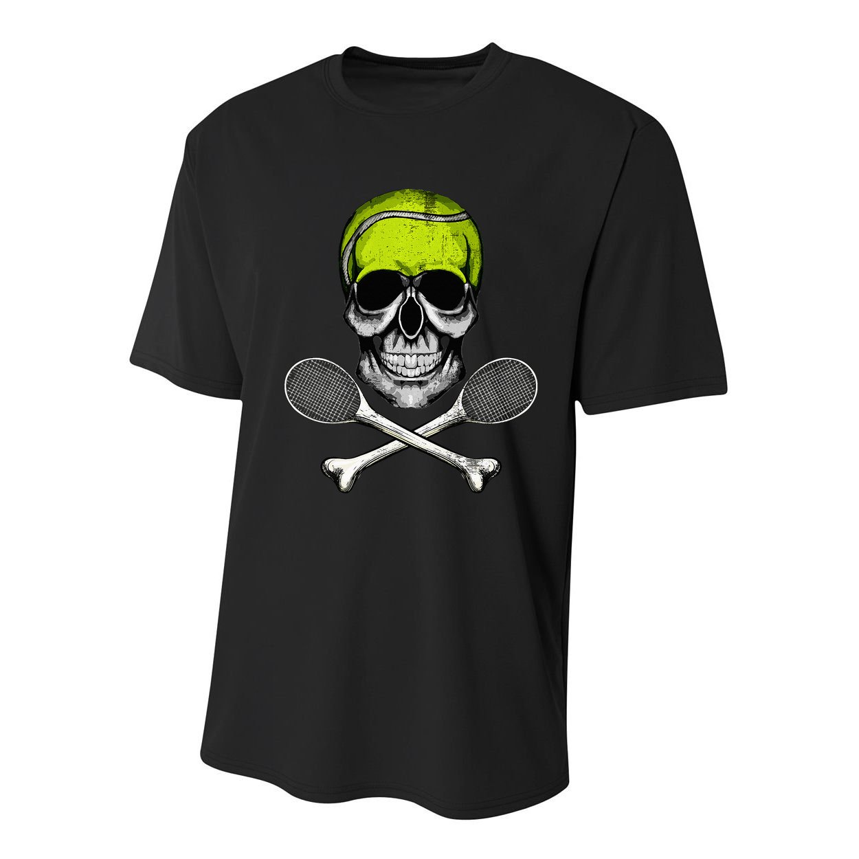 Tennis Skull Halloween Spooky Tennis Halloween Youth Performance Sprint T-Shirt