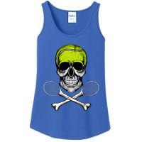 Tennis Skull Halloween Spooky Tennis Halloween Ladies Essential Tank