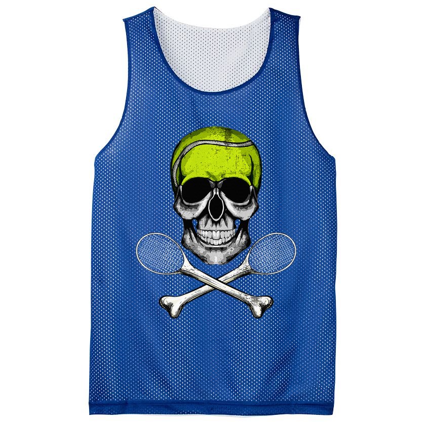 Tennis Skull Halloween Spooky Tennis Halloween Mesh Reversible Basketball Jersey Tank
