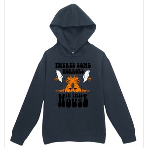 Theres Some Horrors In This House Pumpkin Halloween Funny Cool Gift Urban Pullover Hoodie