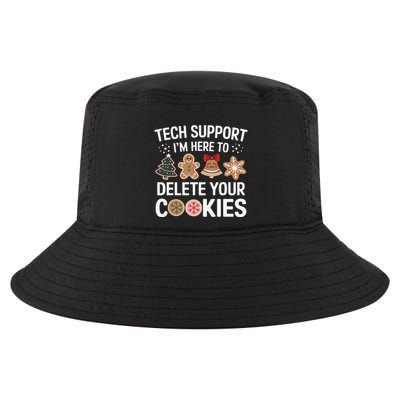 Tech Support Here To Delete Cookies Funny Christmas Xmas Cool Comfort Performance Bucket Hat