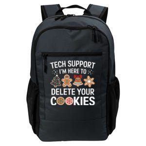 Tech Support Here To Delete Cookies Funny Christmas Xmas Daily Commute Backpack