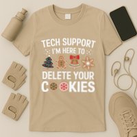 Tech Support Here To Delete Cookies Funny Christmas Xmas T-Shirt
