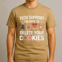 Tech Support Here To Delete Cookies Funny Christmas Xmas T-Shirt