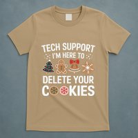 Tech Support Here To Delete Cookies Funny Christmas Xmas T-Shirt
