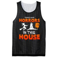 Theres Some Horrors In This House Funny Humor Halloween Mesh Reversible Basketball Jersey Tank