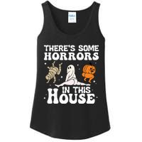 There's Some Horrors In This House Ghost Pumpkin Halloween Ladies Essential Tank