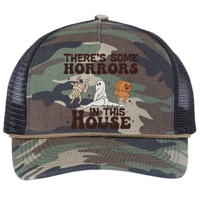 Theres Some Horrors In This House Gift Retro Rope Trucker Hat Cap