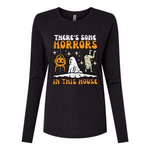 ThereS Some Horrors In This House Womens Cotton Relaxed Long Sleeve T-Shirt